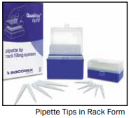 Pipette Tips, Rack Form, Polypropylene